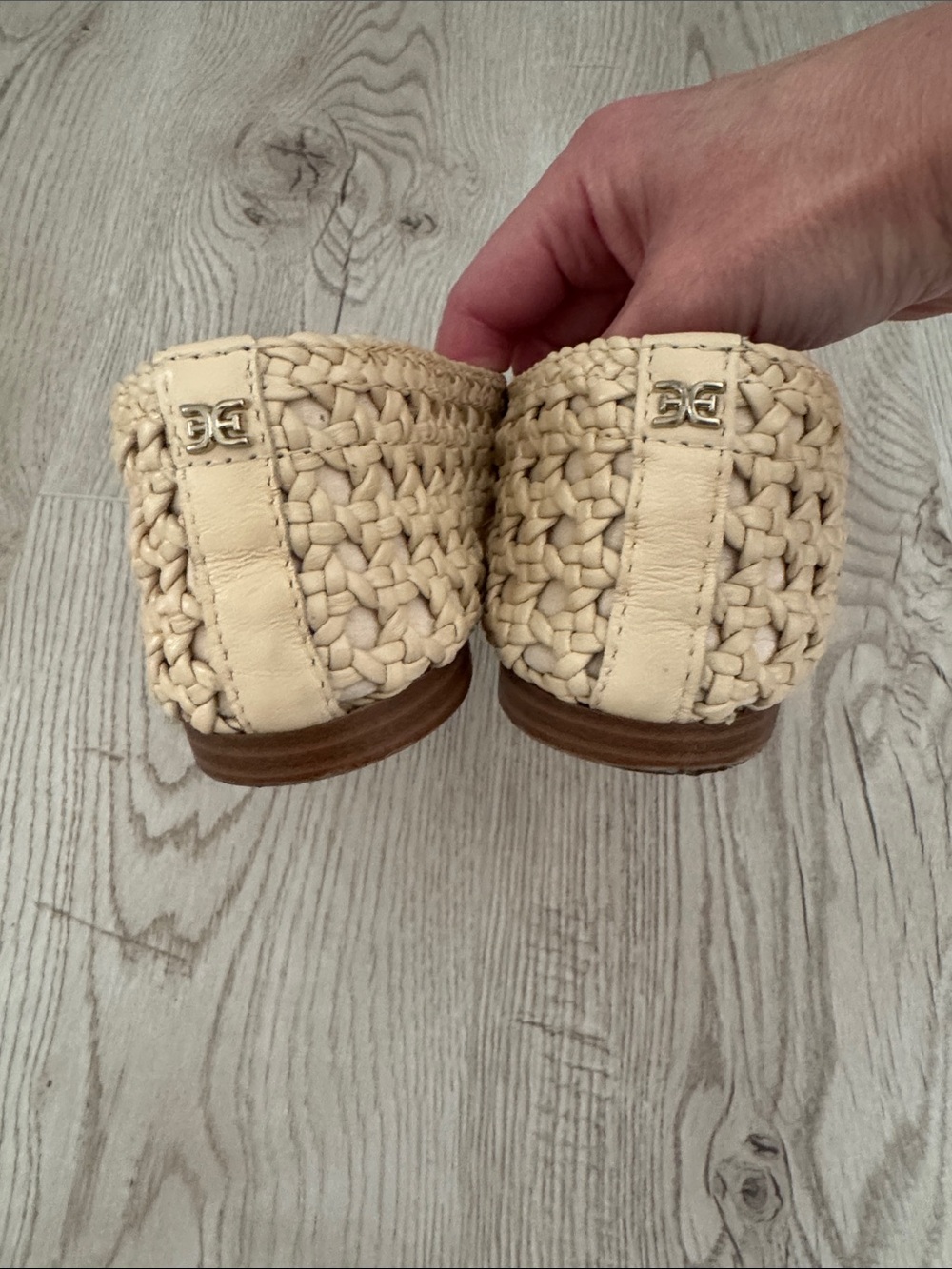 Sam Edelman Women's Shira Woven Flats Ivory size7.5 - Picture 6 of 9